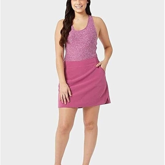 32 Degrees Pink Skater Mini Skirt with Slit - Picture 3 of 16